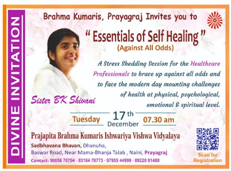 Live 17th Dec  Essentials of self Healing by  BK Shivani